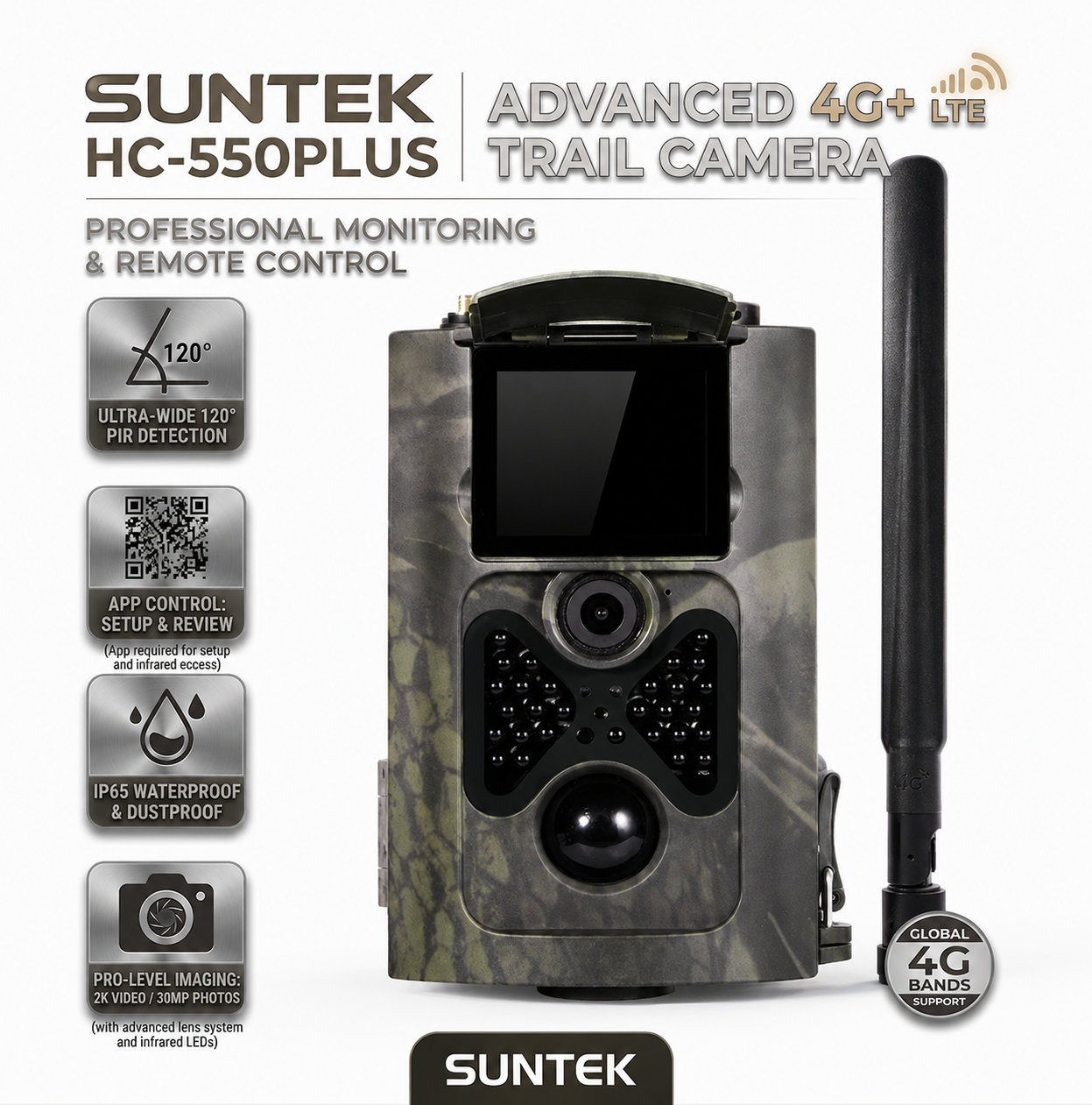Hunting And Outdoor Shows - Outdoor 4G 30MP Infrared 2K Live
