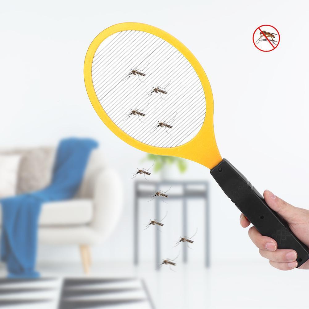 Outdoor Hunting Kitchen - 1pc Yellow Electric Mosquito Swatter Steel