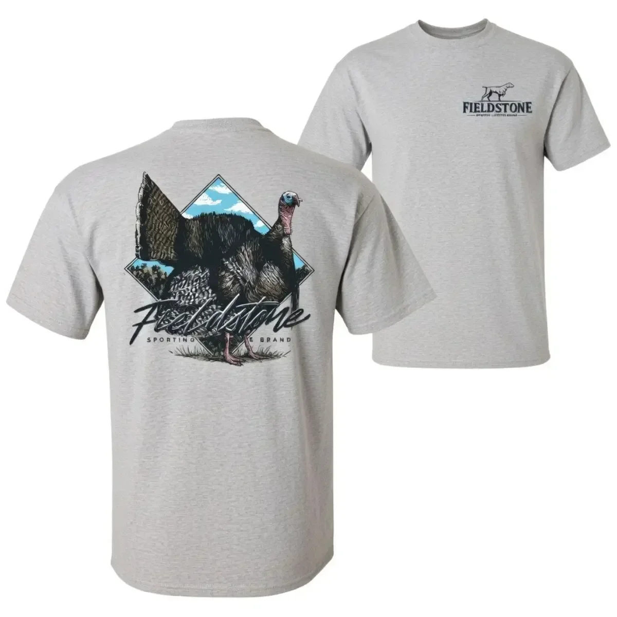 Outdoor Hunting Logo - Fieldstone Turkey Hunting Graphic T-Shirt, Turkey