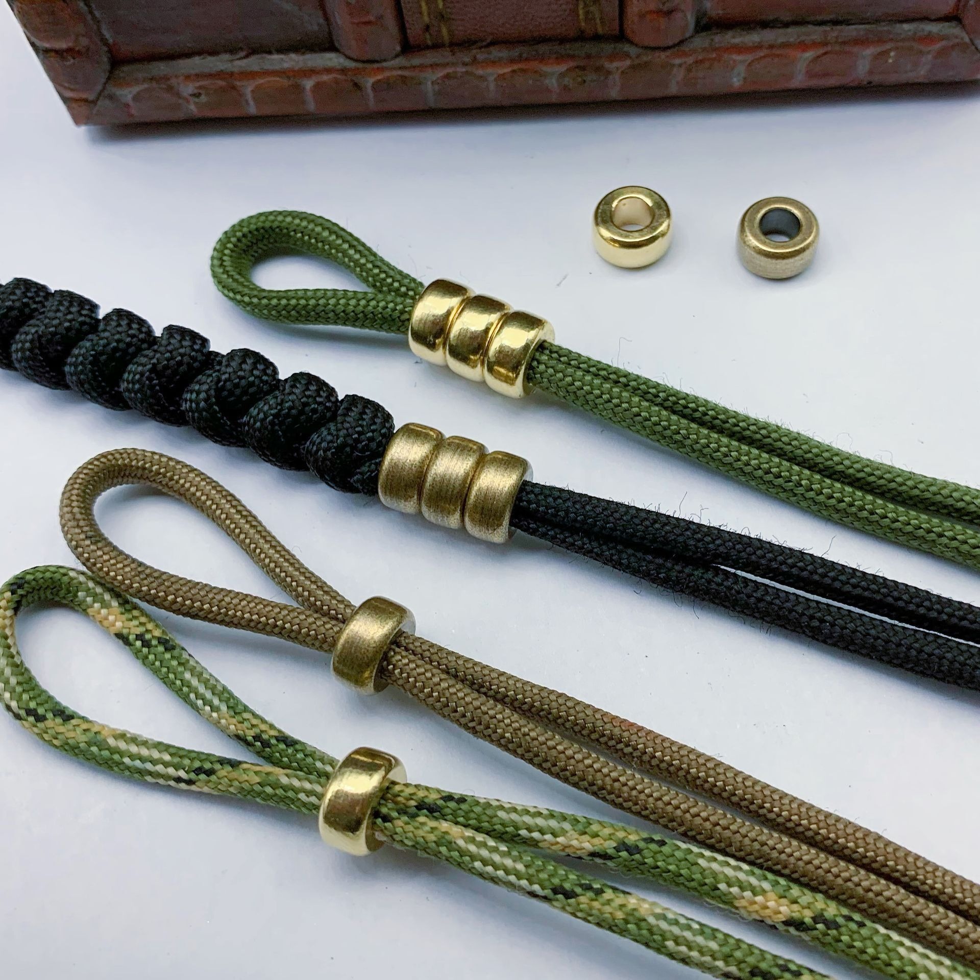 10pcs Brass old bead DIY brace - Paracord Survival Bracelet recension och pris