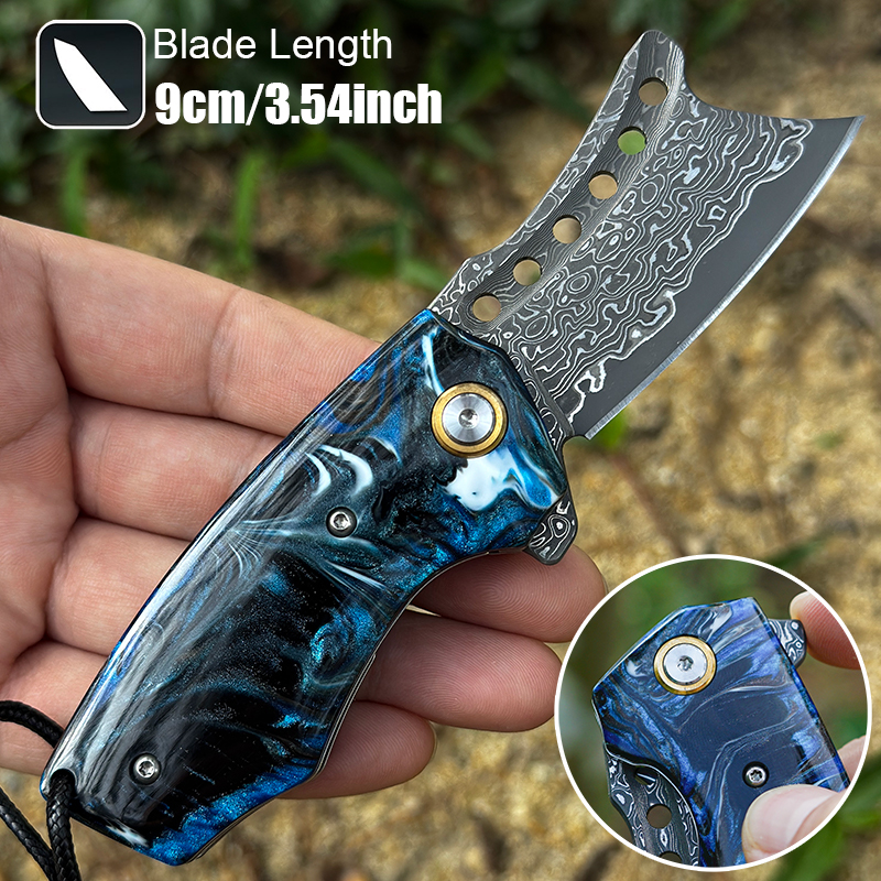Handmade Damascus Steel Pocket - Hunting Camp Outdoor Kitchen recension och pris