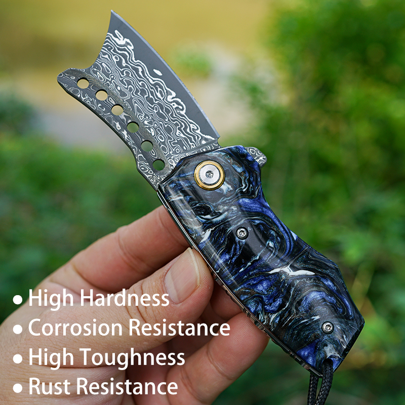 Handmade Damascus Steel Pocket - Hunting Camp Outdoor Kitchen recension och pris