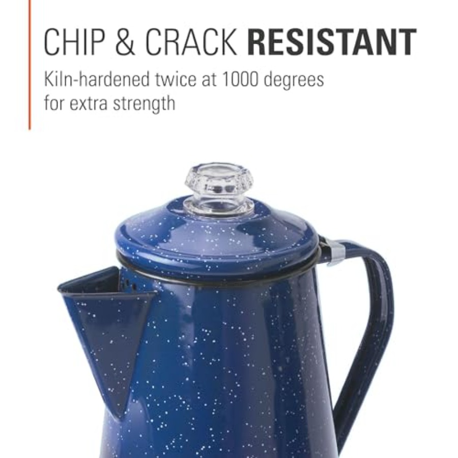 Percolator Coffee Pot Enamelwa - Hunting Camp Outdoor Kitchen recension och pris
