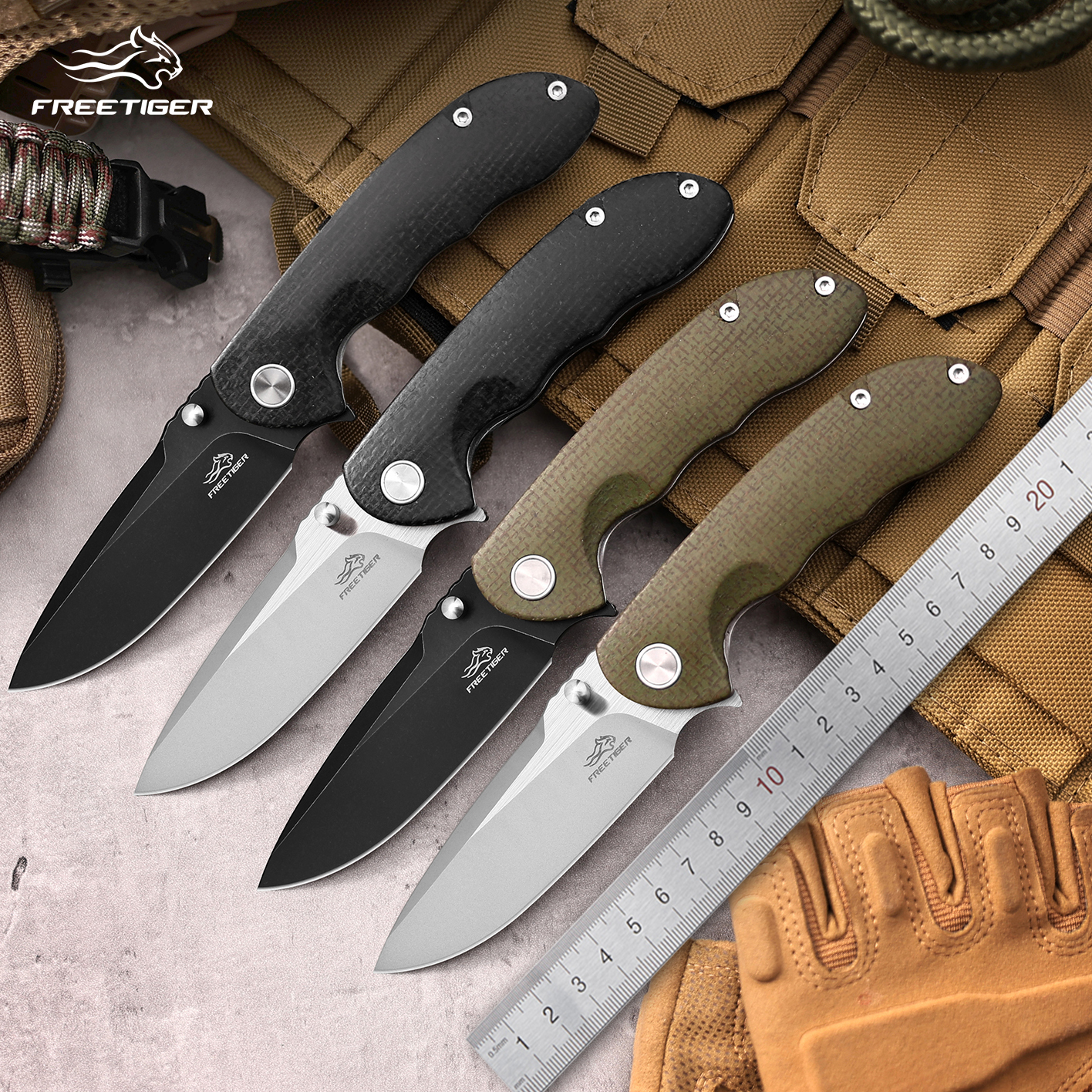 FREETIGER New Folding Knife wi - Hunting Camp Outdoor Kitchen recension och pris