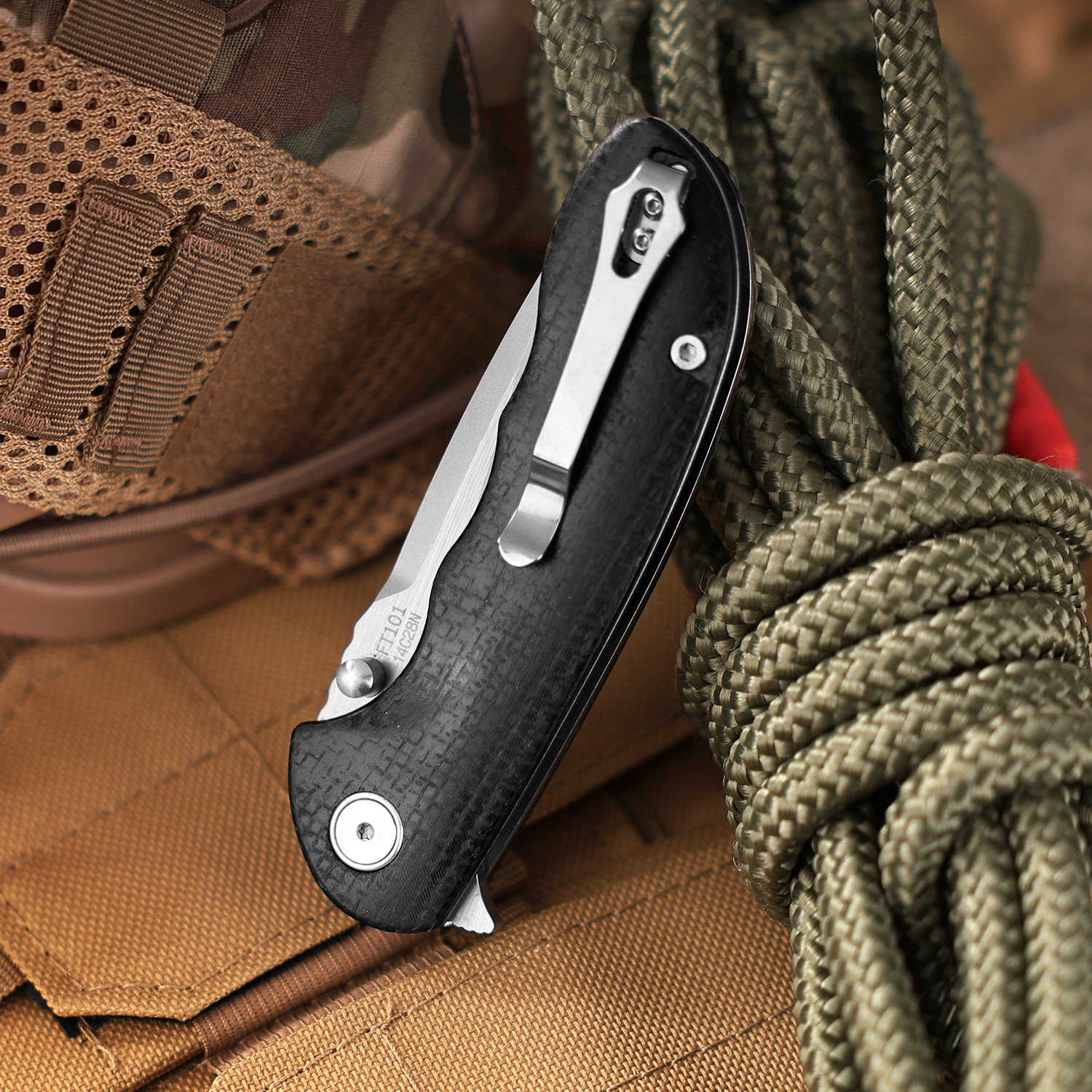 FREETIGER New Folding Knife wi - Hunting Camp Outdoor Kitchen recension och pris