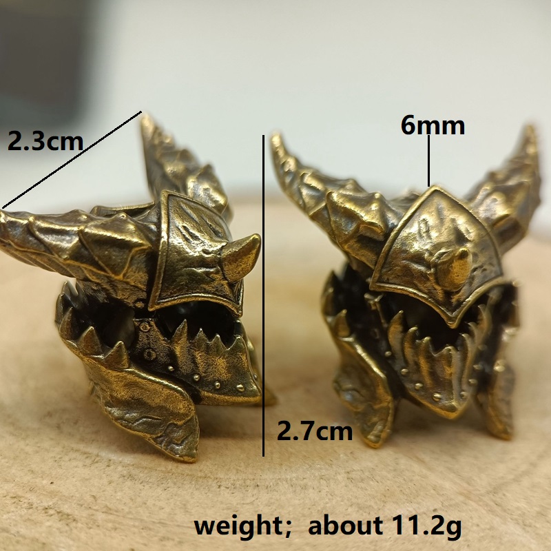 Death Helmet Brass Knife Beads - Paracord Survival Bracelet recension och pris