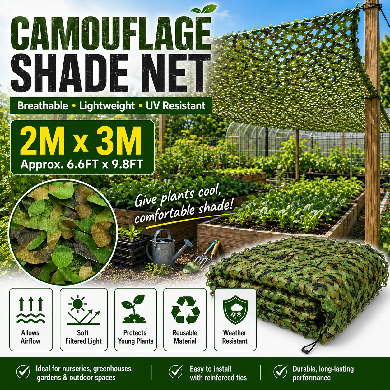 2*3M Military Camouflage Netti - Outdoor Hunting Vehicle recension och pris