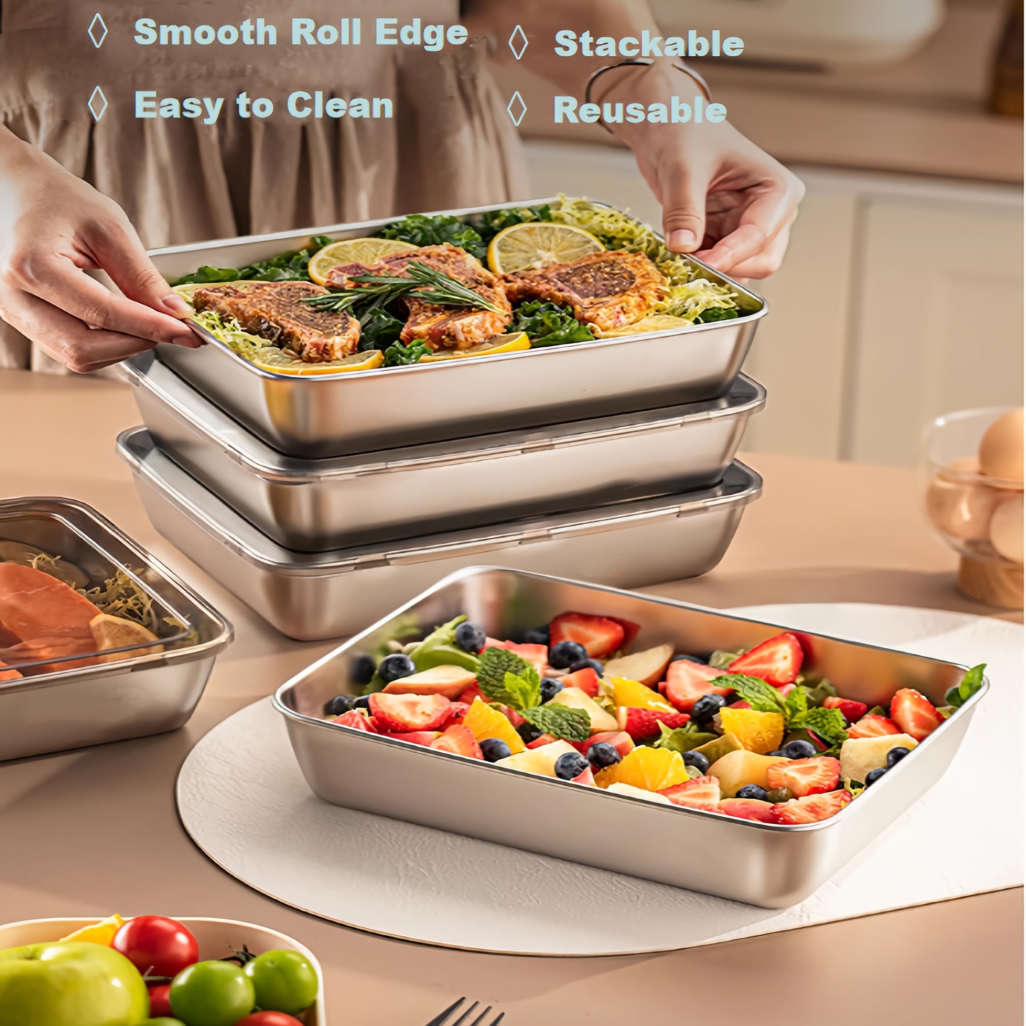 3pcs Stainless Steel Food Cont - Outdoor Hunting Kitchen recension och pris