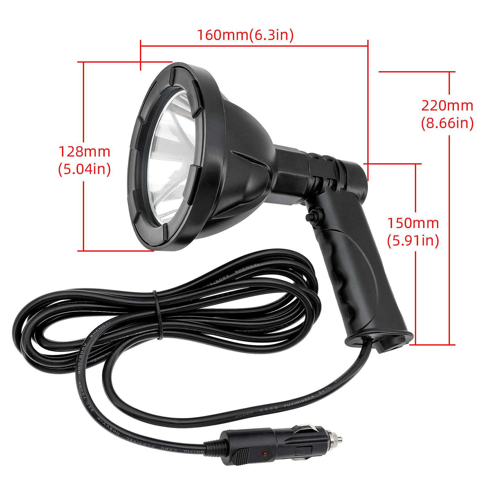 100W 4inch High Power Handheld - Outdoor Hunting Vehicle recension och pris