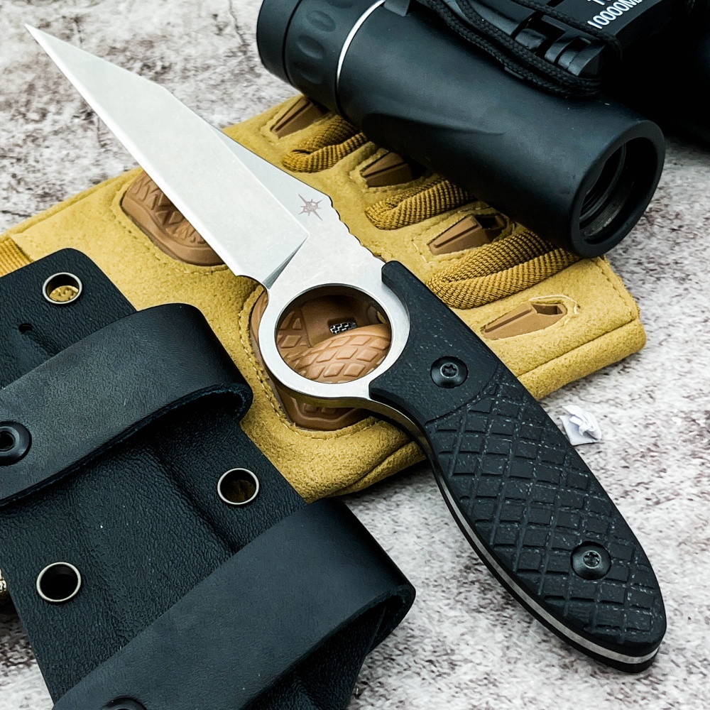 Sharp straight Fixed knife 8Cr - Hunting Camp Outdoor Kitchen recension och pris