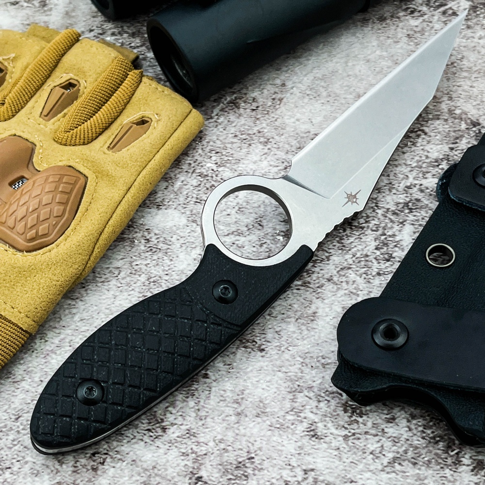 Sharp straight Fixed knife 8Cr - Hunting Camp Outdoor Kitchen recension och pris