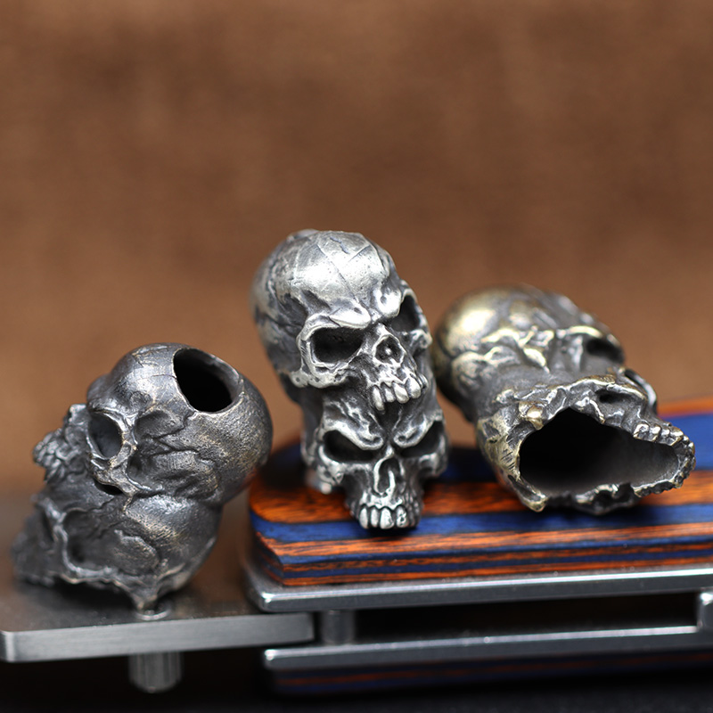 Double Layer Skull Head Brass  - Paracord Survival Bracelet recension och pris