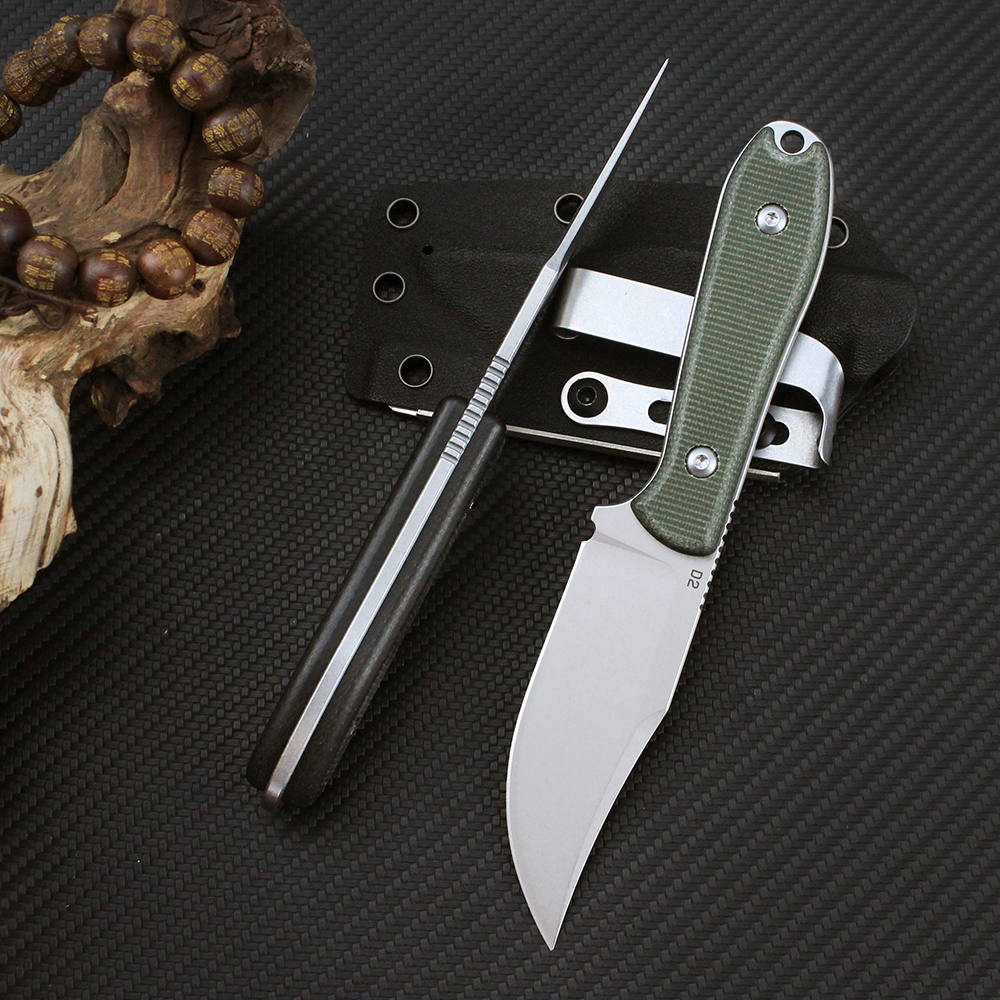 Tunafire D2 Fixed Blade Knife  - Hunting Camp Outdoor Kitchen recension och pris